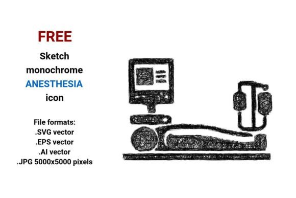 FREE Sketch Anesthesia Icon: A Versatile Resource for Designers and Medical Professionals