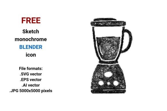 FREE Sketch Blender Icon: Playful & Scalable Design Resource