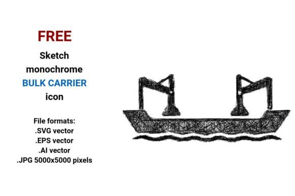 FREE Sketch Bulk Carrier Icon: A Versatile Vector Resource for Designers and Developers