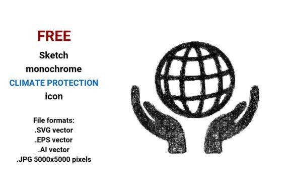 FREE Sketch Climate Protection Icon: A Strategic Tool for Modern Design and Communication