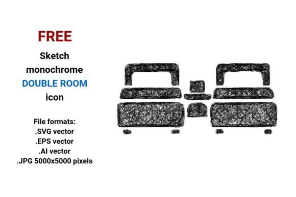 FREE Sketch Double Room Icon: Clean, Scalable & Ready for Real Projects