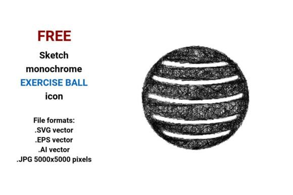 FREE Sketch Exercise Ball Icon