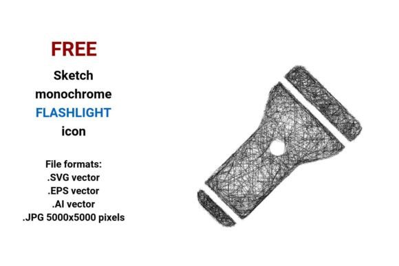 Free Sketch Flashlight Icon