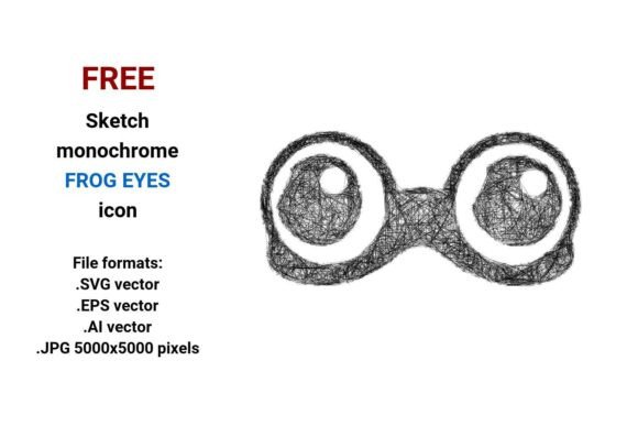 FREE Sketch Frog Eyes Icon: A Versatile Resource for Designers and Creators