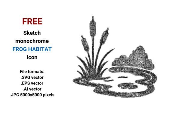 Free Sketch Frog Habitat Icon