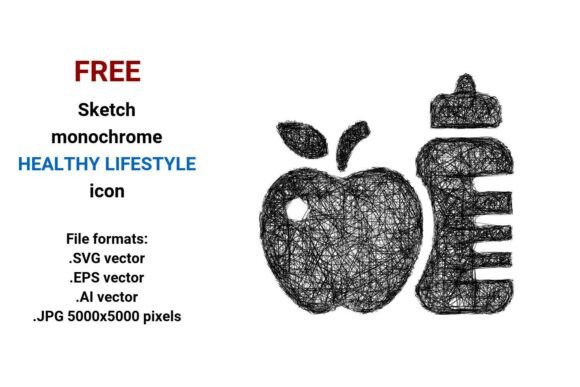 FREE Sketch Healthy Lifestyle Icon
