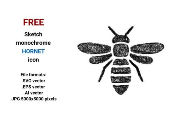 FREE Sketch Hornet Icon