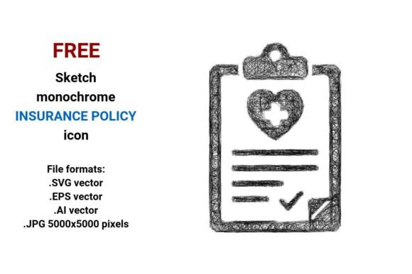 FREE Sketch Insurance Policy Icon