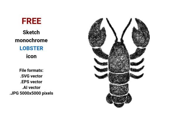 FREE Sketch Lobster Icon: A Versatile Tool for Design and Creativity