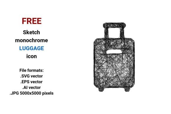 Free Sketch Luggage Icon