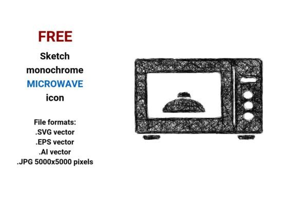 FREE Sketch Microwave Icon: A Versatile Vector Resource for Designers and Developers