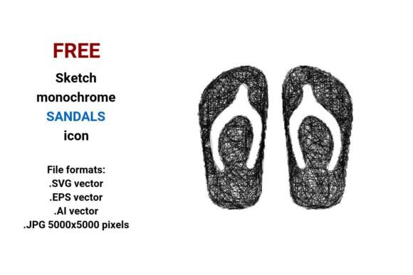 Free Sketch Sandals Icon