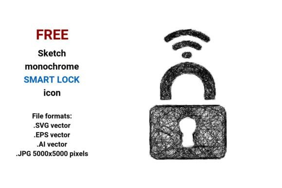 Free Sketch Smart Lock Icon