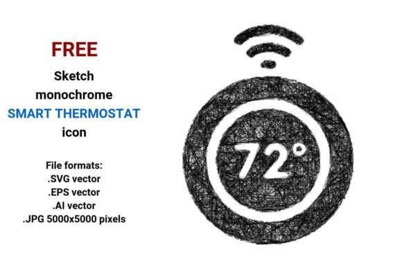 FREE Sketch Smart Thermostat Icon: A Versatile Resource for Designers and Developers