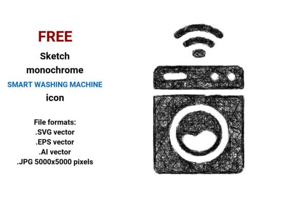 FREE Sketch Smart Washing Machine Icon