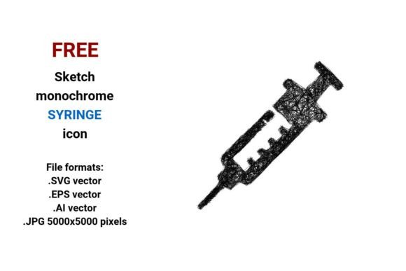 FREE Sketch Syringe Icon: A Versatile Tool for Design and Communication