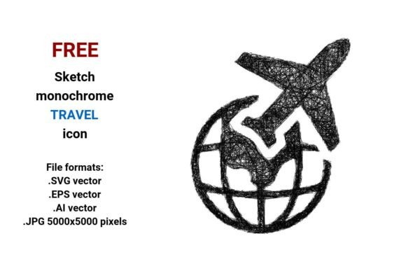 Free Sketch Travel Icon for Designers and Creators