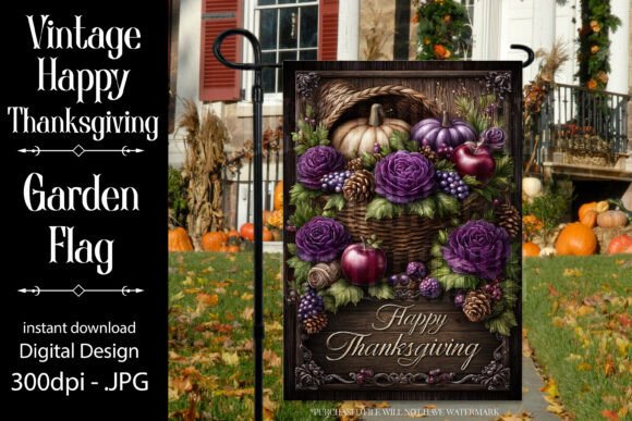 Happy Thanksgiving Garden Flag F24