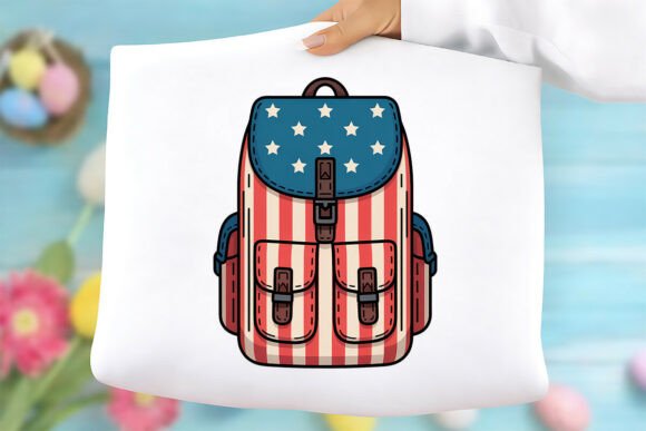 Patriotic Backpack PNG: A Versatile Design for Creative Projects