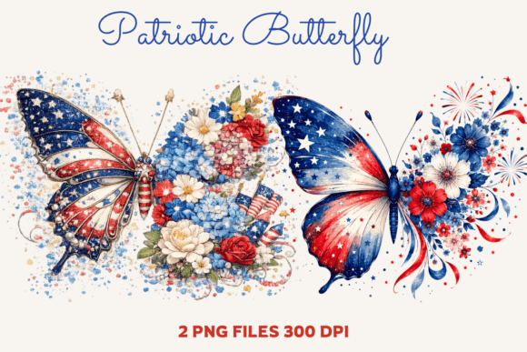 Patriotic Butterfly Png