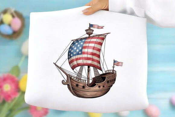 Patriotic Sailing Ship PNG: A Versatile Asset for Creative and Commercial Projects
