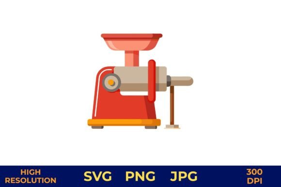 Red Meat Grinder Vector Design Isolated